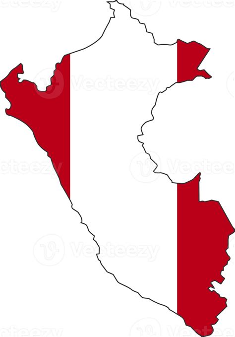 Peru Map City Color Of Country Flag Png