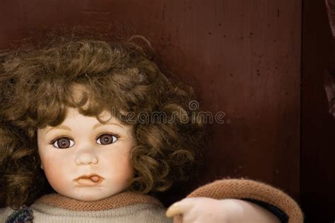 VIntage Doll with Porcelain Face Stock Photo - Image of design ...