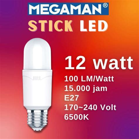 Jual Bola Lampu Led Stick Megaman Watt Bohlam Megaman Led Stick W