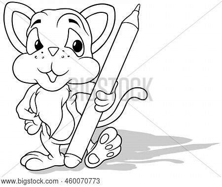 Drawing Cute Kitten Vector Photo Free Trial Bigstock