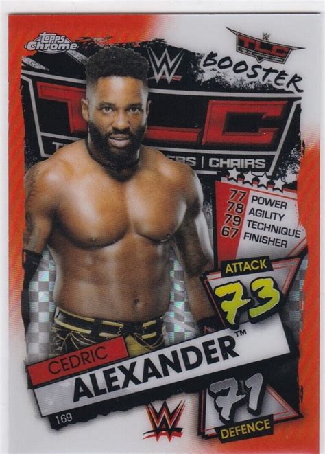 2021 Topps Chrome WWE Slam Attax ORANGE REFRACTOR 169 CEDRIC ALEXANDER