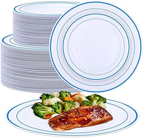 Amazon Pieces Party Plates Disposable Dinnerware Set Guests