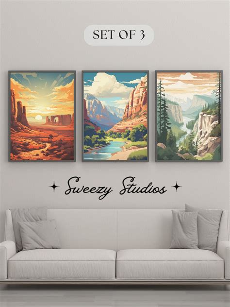 Set Of Us National Parks Posters National Parks Posters Prints Living