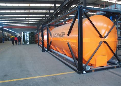 Liquid Transport Containers Carbon Steel Tanker Trailer With 26000