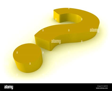 D Yellow Question Mark On White Background Stock Photo Alamy