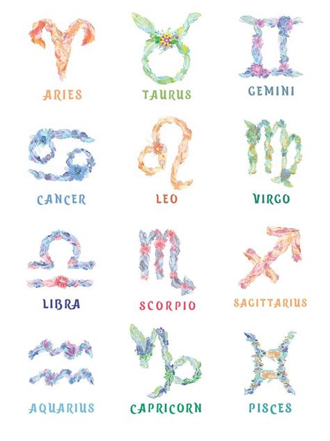 Zodiac Sign Flowers Chart - Zodiac.rjuuc.edu.np