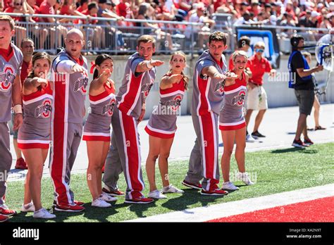 Columbus Ohio Usa Rd Sep Ohio State Buckeye Cheerleaders At