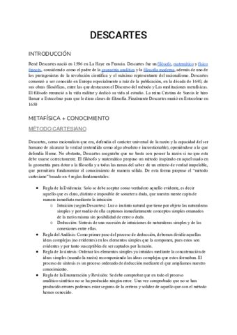 Apuntes Descartes Y Hume Pdf