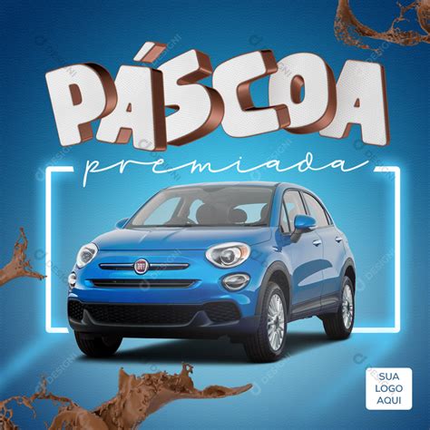 Páscoa Premiada Social Media Post Sorteio Carro PSD Editpavel download