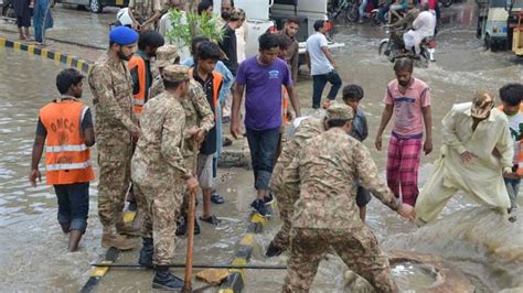 Pakistan Army Relief Efforts Continue In Flood Hit Areas Of Country