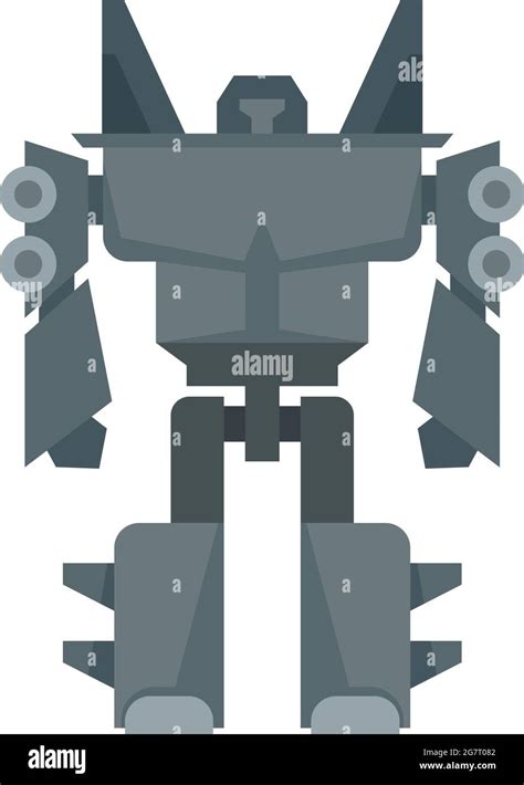 Robot Transformer Icon Flat Illustration Of Robot Transformer Vector Icon Isolated On White