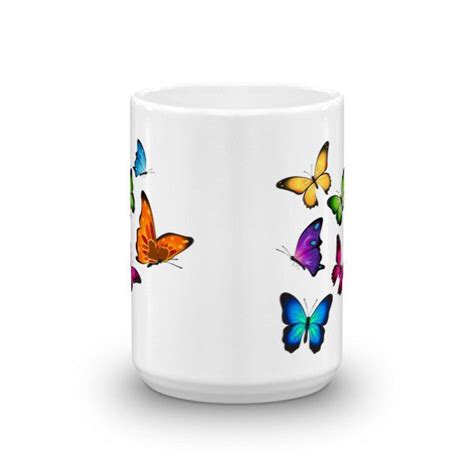 Butterflies Mug Colorful Butterflies Mugs Colorful Butterflies