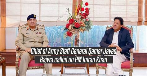 Chief Of Army Staff General Qamar Javed Bajwa Called On Prime Minister