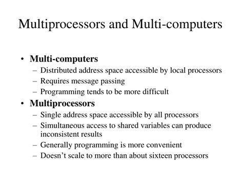 PPT Multiprocessors And Multi Computers PowerPoint Presentation Free