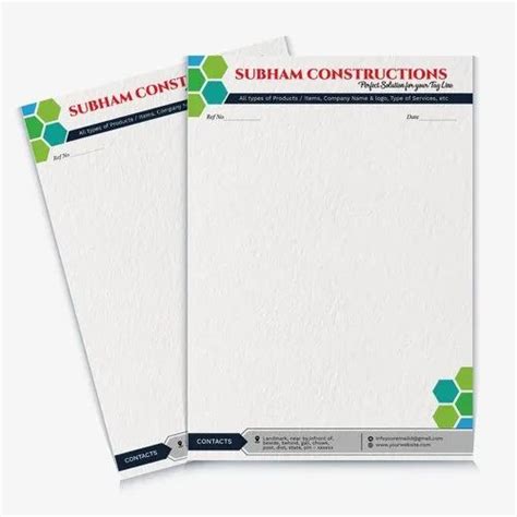 Paper Letterhead Printing Service In Pan India Size A4 Rs 8 Page