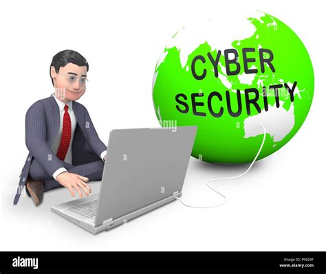 Cyber Security Professional Smart Shield 3d Rendering Shows Cybercrime