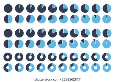 Circle Loading Progress Bars Collection Set Stock Vector Royalty Free