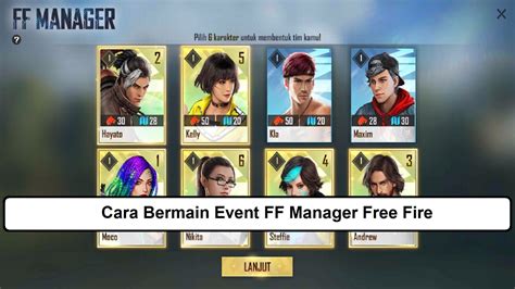 Cara Bermain Event FF Manager Free Fire Esportsku