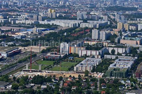 Luftaufnahme Berlin Neubau einer Mehrfamilienhaus Wohnanlage Weiße