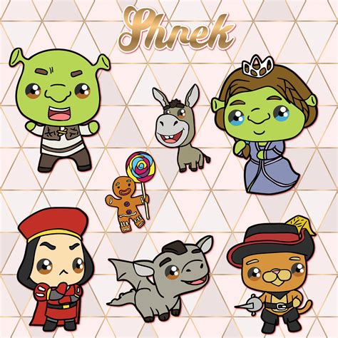 Shrek Clipart Kawaii Design Download Cute Shrek Clipart | Etsy