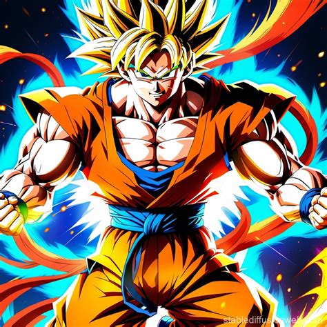 Muscular Goku From Dragon Ball Z Stable Diffusion Online