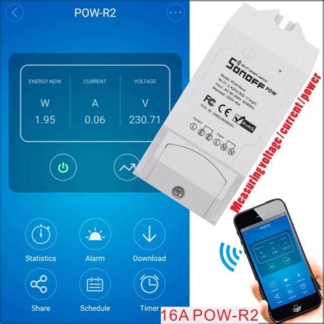 Sonoff Pow R2 16A Wifi Smart Switch Monitor Energy Usage Smart Home