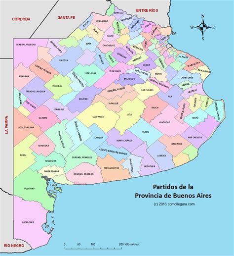 Mapa De Los Partidos De La Provincia De Buenos Aires Buenos Aires