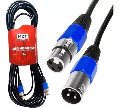 Cabo Mxt P Microfone Balanceado Dmx Xlr Canon Metros Mercadolivre