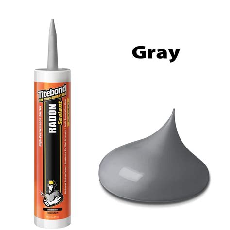 Titebond 10 1 Oz Gray Radon Sealant 12 Pack 3251a The Home Depot