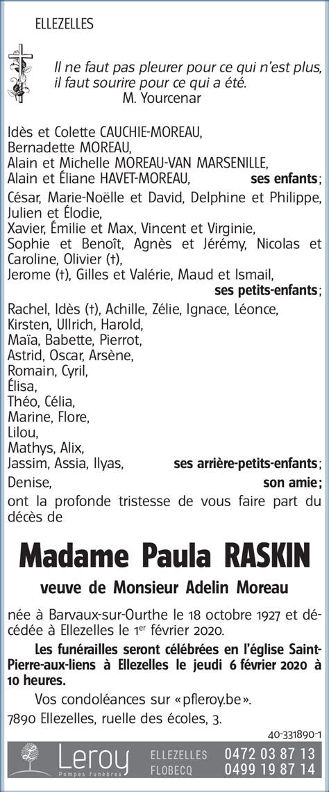 Avis De D C S De Paula Raskin D C D Le Ellezelles