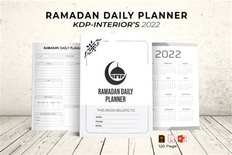 Ramadan Daily Planner KDP Interiors Graphic By Mazharul Creative Fabrica