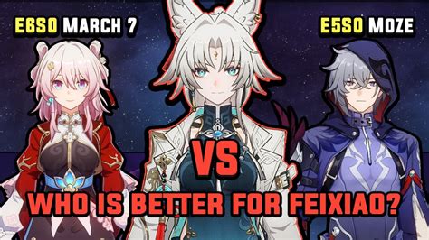 E6 Hunt March 7th VS E5 Moze Who Is Better With Feixiao MoC12