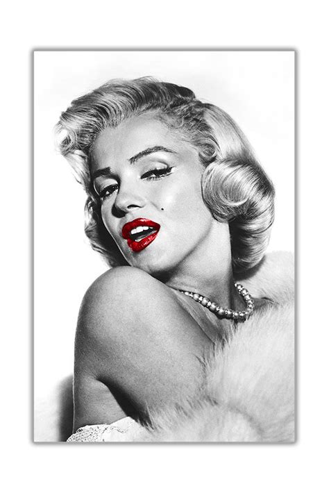 Marilyn Monroe Glamorous Red Lips On Canvas Pictures Wall Art Etsy