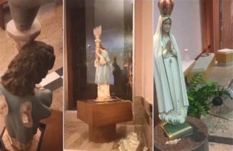 A Gazeta Homem Invade Igreja Assusta Fi Is E Vandaliza Imagens Em