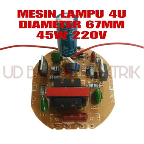 Jual MESIN PCB LAMPU 4U 45W DIAMETER 67MM ADA JALUR BUAT SPIRAL Di