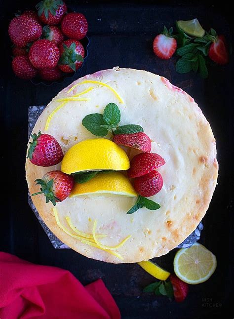 Strawberry Lemon Cheesecake Video Nish Kitchen