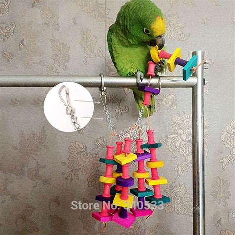 Best Quality 38 X 10cm Colorful Parrot Macaw Cage Chew Toys Pet Bird