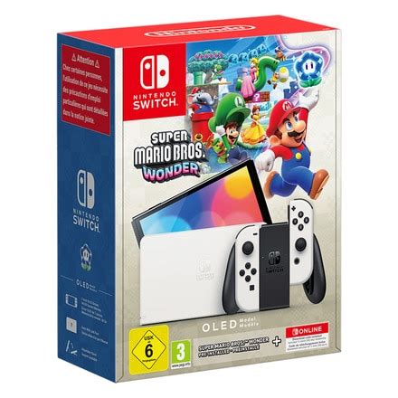 Consola Nintendo Switch OLED Blanca Super Mario Bros Wonder 12