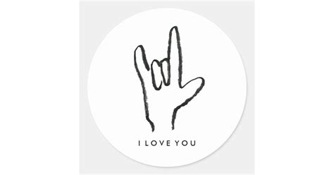 I Love You Sign Language Stickers Zazzle