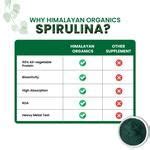 Buy Himalayan Organics Spirulina Green Superfood Capsules Provides