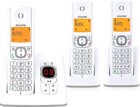 Alcatel F Dect Telefoon Nummerherkenning Grijs Wit Bol