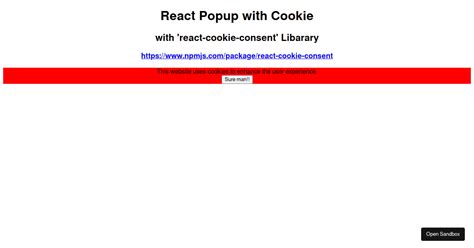 React Cookie Consent Codesandbox