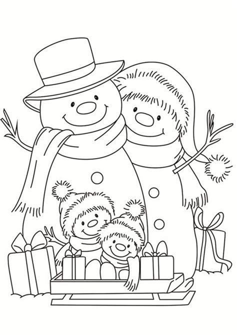 Free Printable Snowman Coloring Pages Snowman Coloring Pages