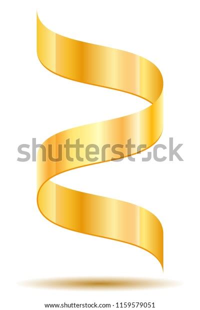 Gold Ribbon Realistic Vector Illustration Isolated Stock Vector Royalty Free 1159579051