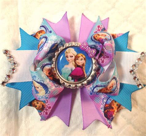 Frozen Bow Frozen Hair Bow Elsa Bow Anna Bow Frozen Inspired Etsy