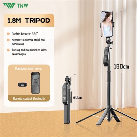 Jual Tnw S30 Tongsis Tripod Bluetooth 1 8m Fill Light Tongsis Tripod