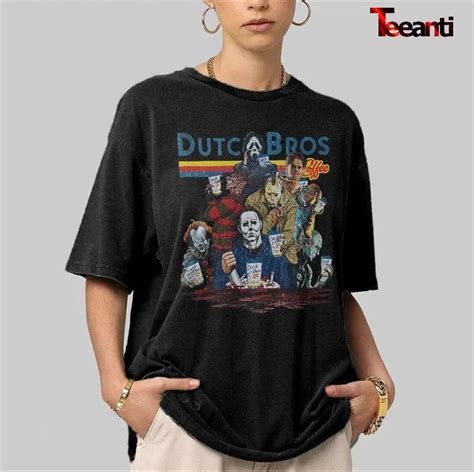 Dutch Bros Halloween Horror Killers T Shirt Tcustom