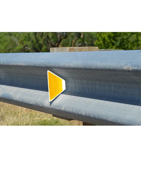 Butterfly Guardrail Reflector White With Two Yellow Reflective Panels