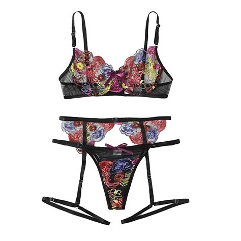 Ytianh Bra And Panty Sets For Women S Piece Floral Lace Lingerie Set