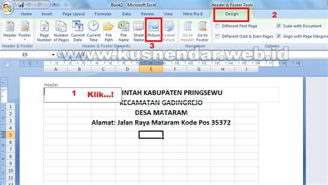 Cara Membuat Kop Surat Di Excel Tutorial Bergambar Kusnendar